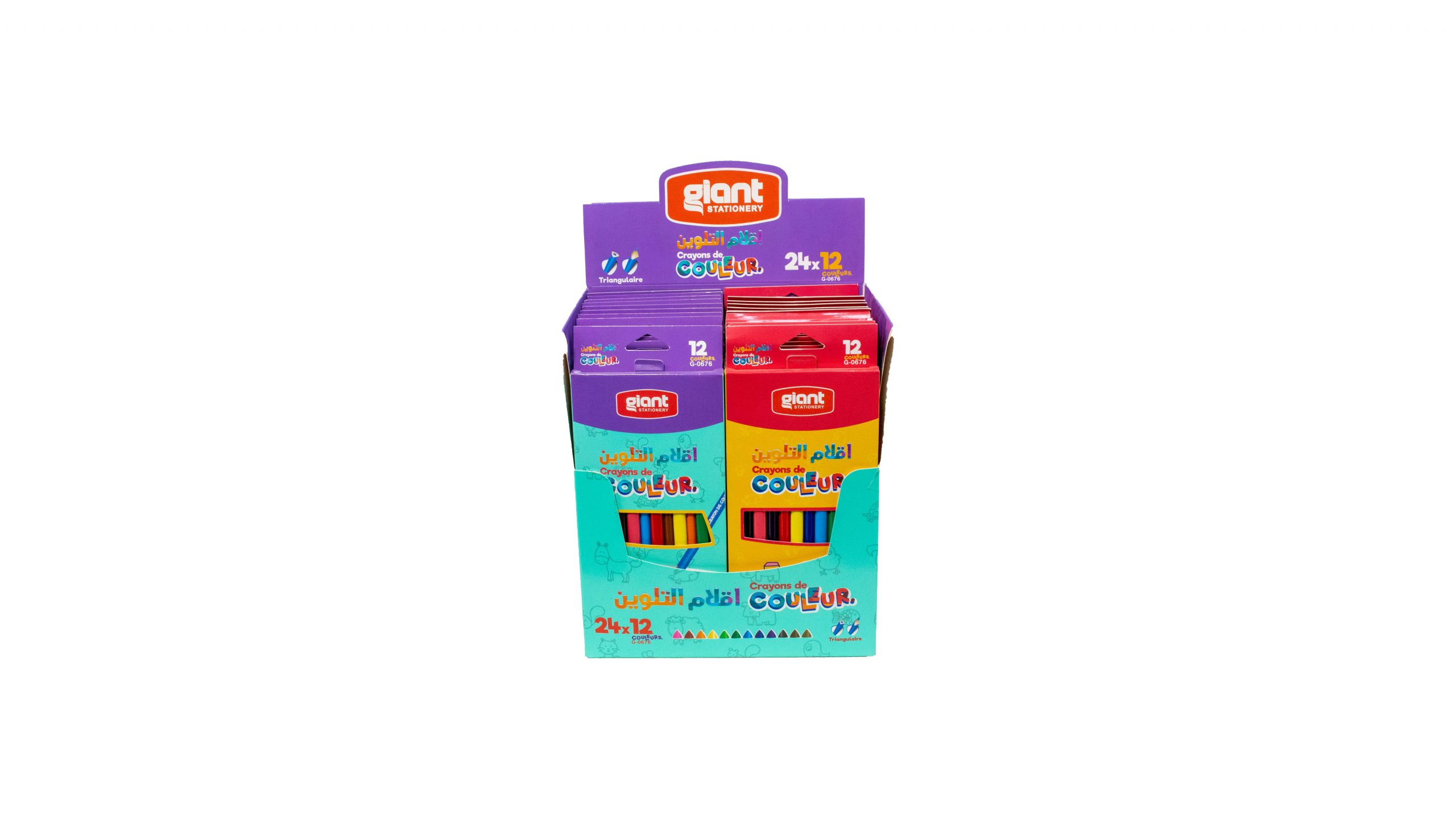 CRAYON COULEUR 12 GM TRIANGULAIRE G0676 Giant Market CRAYON COULEUR 12 GM TRIANGULAIRE G0676 Giant Market